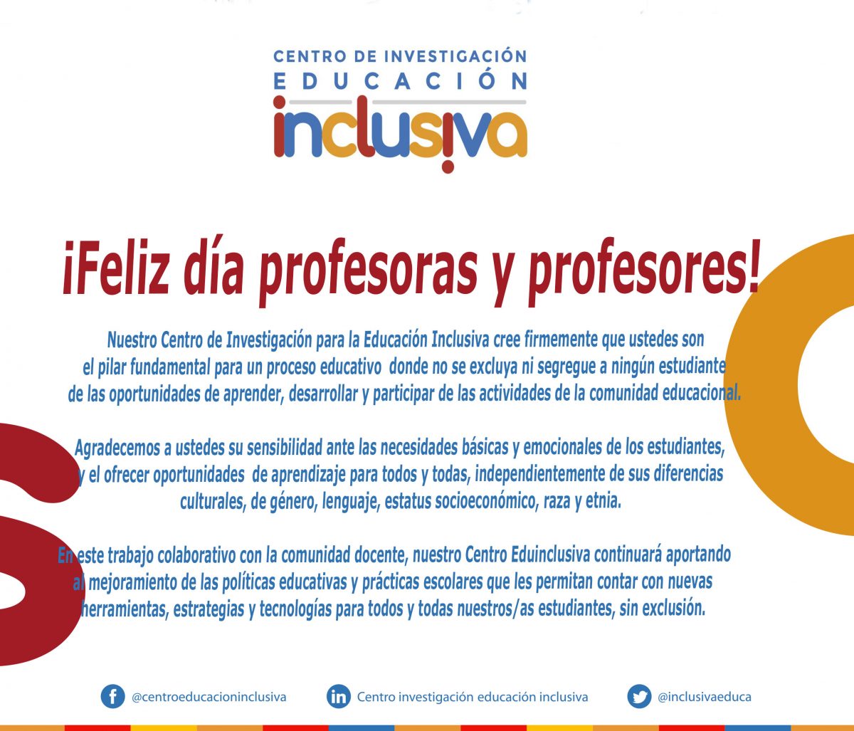 ¡feliz día profesores y profesoras!