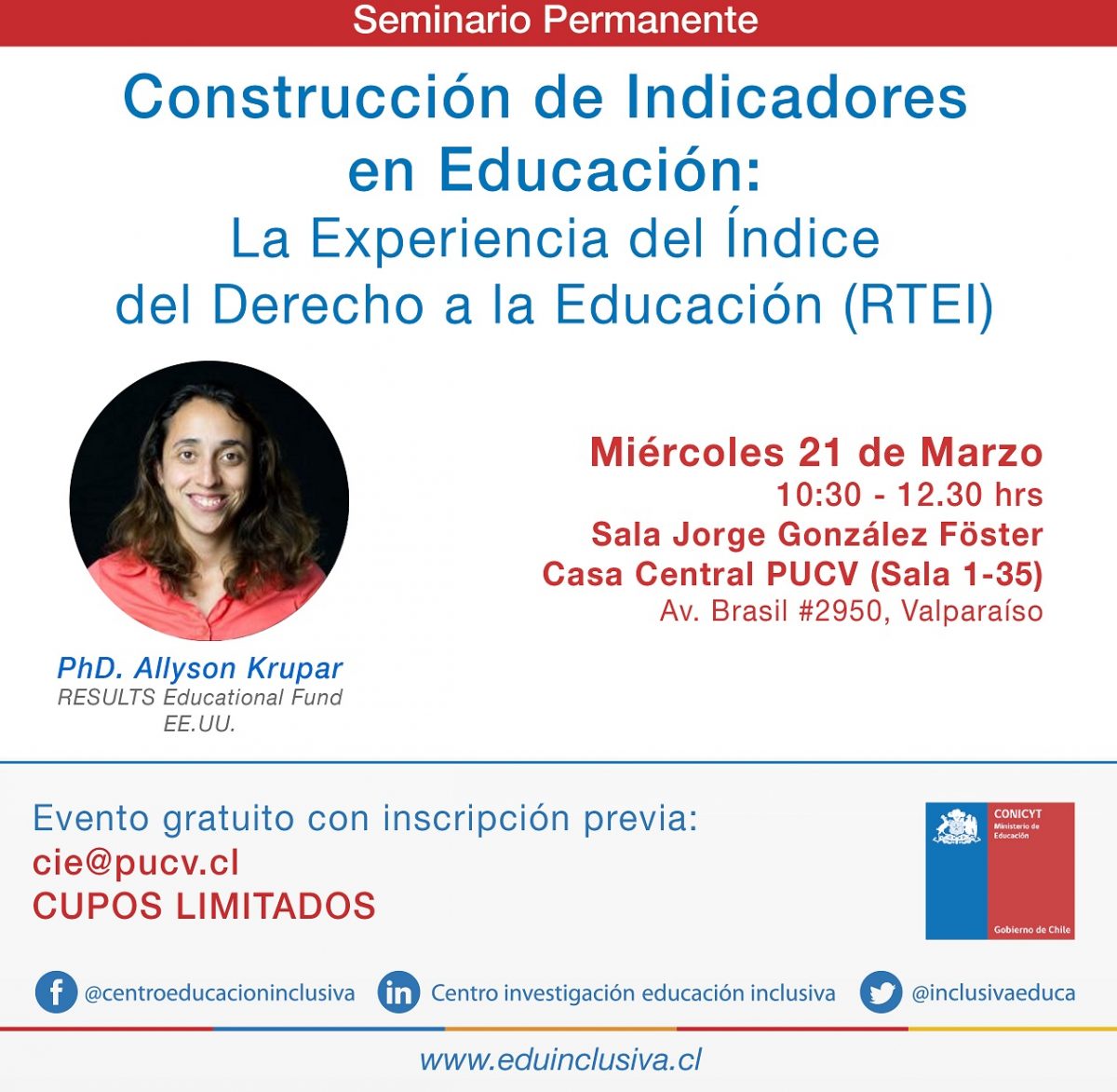 Seminario ‘Construcción de Indicadores en Educación’ con experta internacional