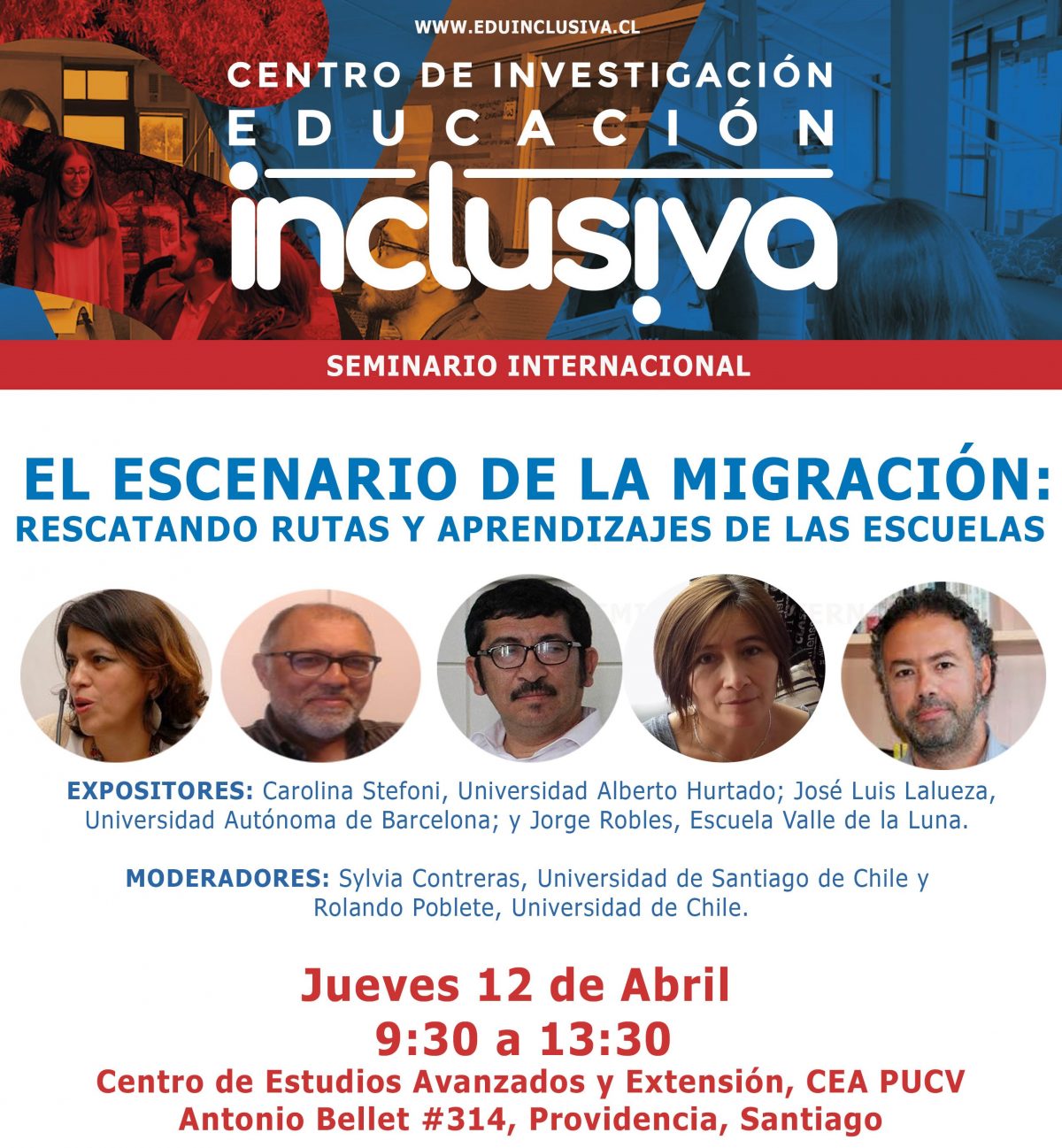 INSCRIPCIONES ABIERTAS PARA SEMINARIO SOBRE LA MIGRACIÓN Y APRENDIZAJES EN LAS ESCUELAS