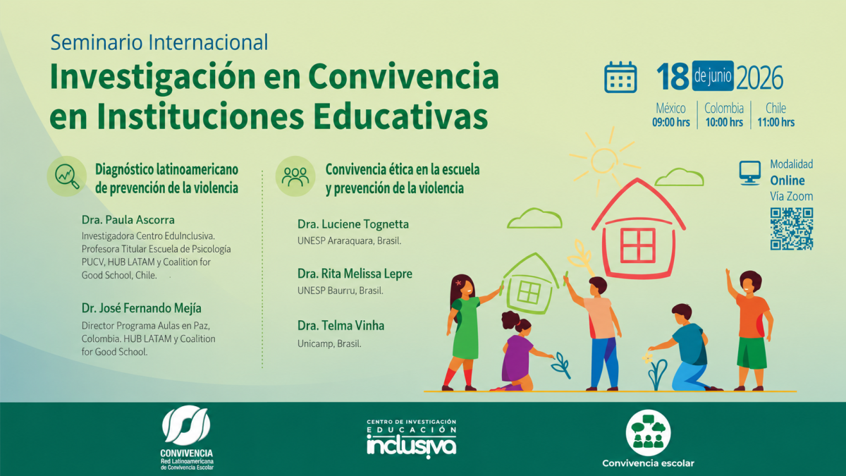 Seminario internacional abordará estrategias para fortalecer la convivencia escolar y prevenir la violencia en América Latina